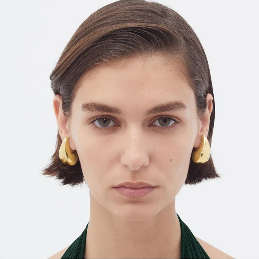 Tear Drop Bottega Gold Earrings